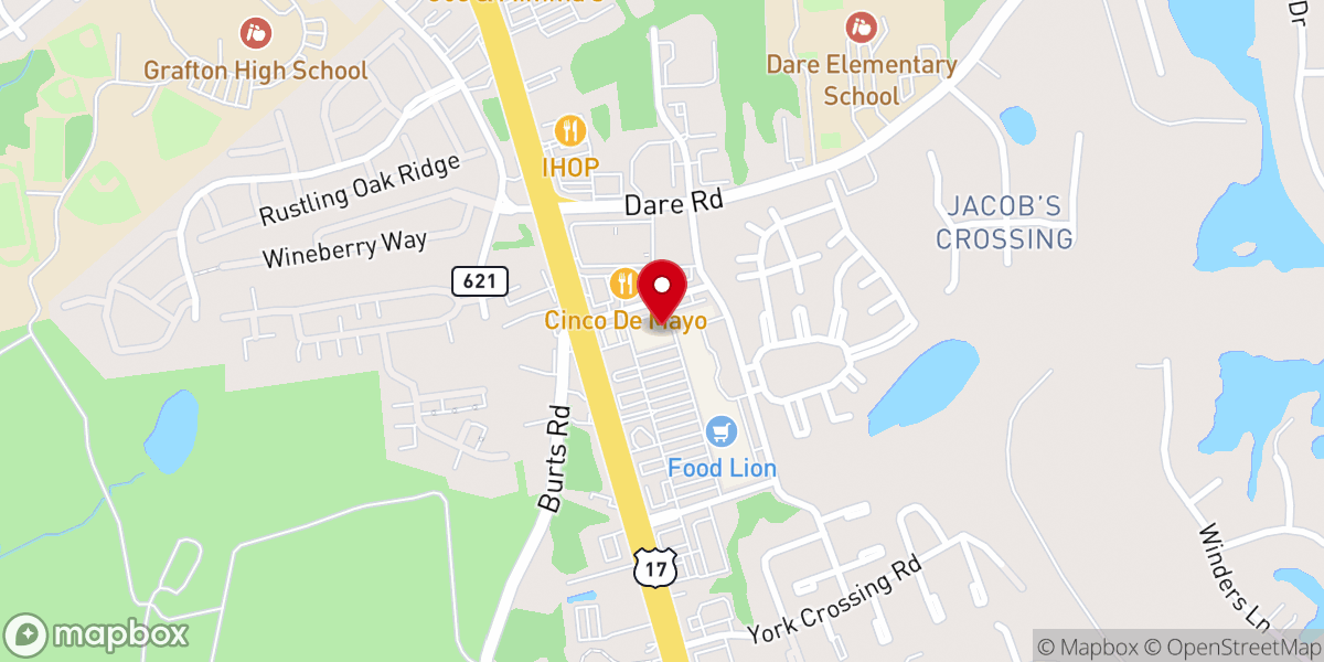 Map showing location of Peninsula Reformed Presbyterian Church