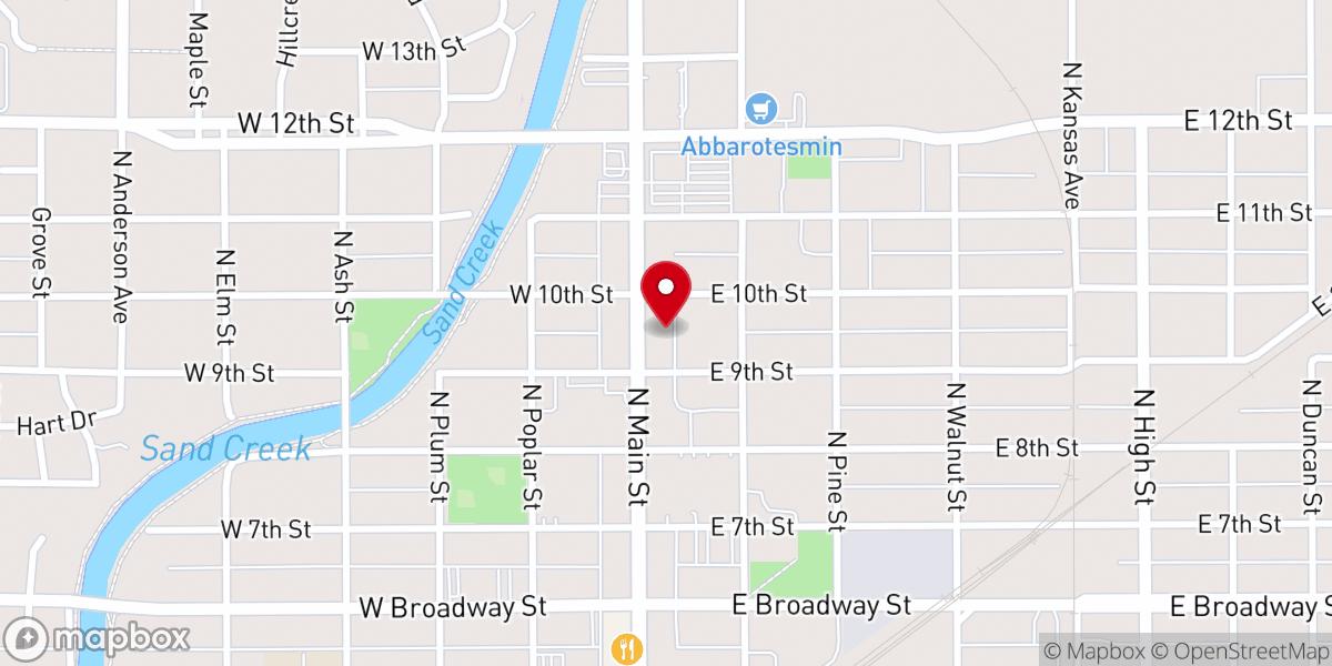 Map showing location of Newton Nazarene Church