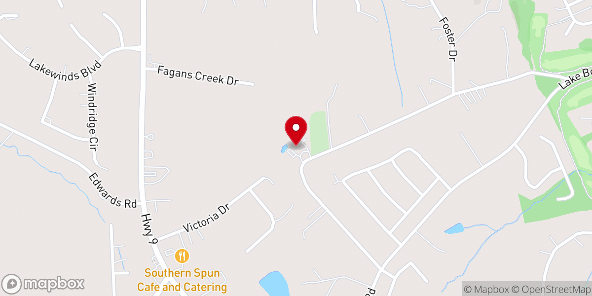 Map showing location of Ridgeville Baptist Church