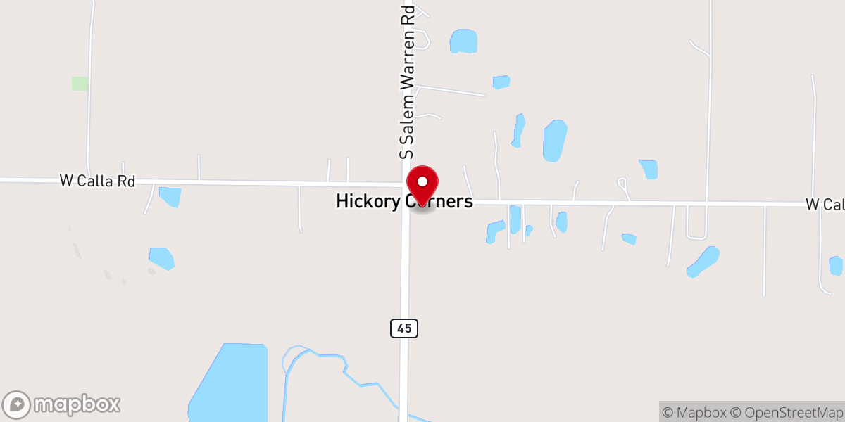 Map showing location of Concord Church