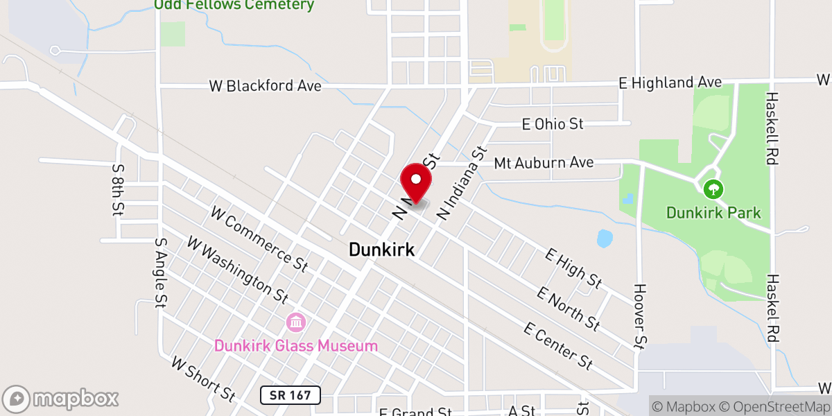 Map showing location of Calvary United Methodist Church