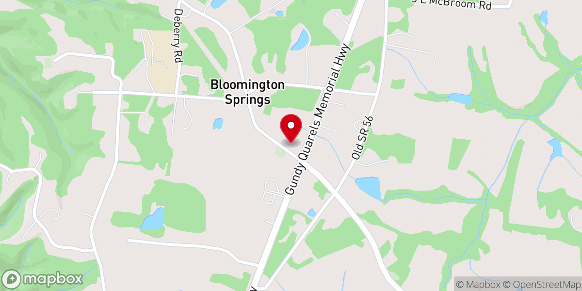 Map showing location of New Zion Baptist Church