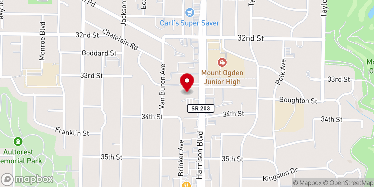 Map showing location of St. Paul Lutheran Church (LCMS)