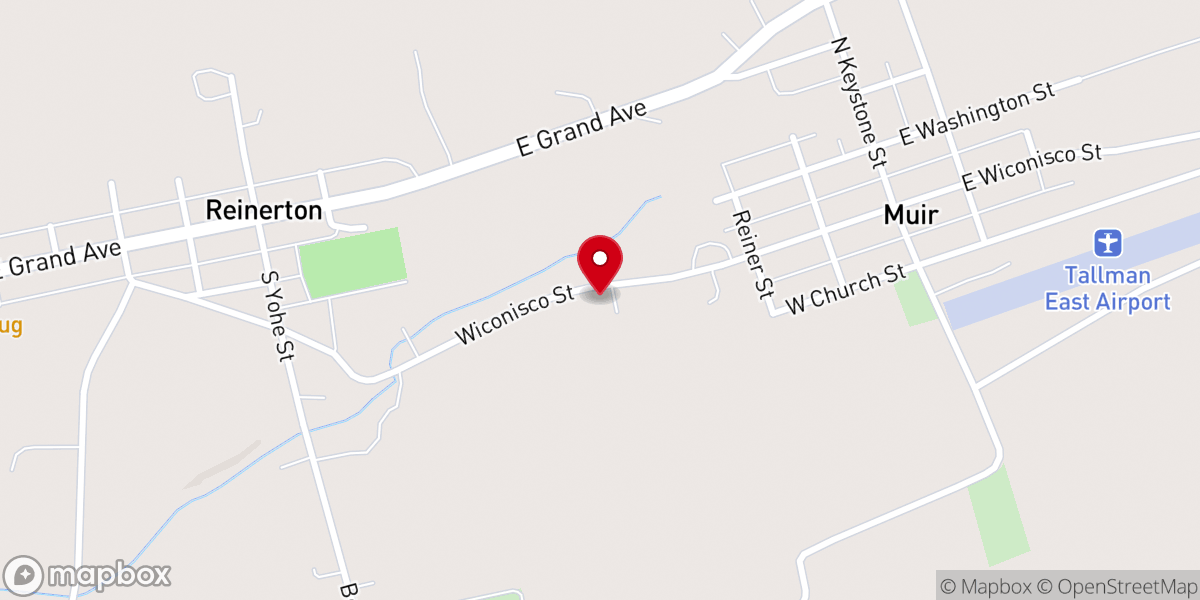 Map showing location of Pilgrim Holiness Church
