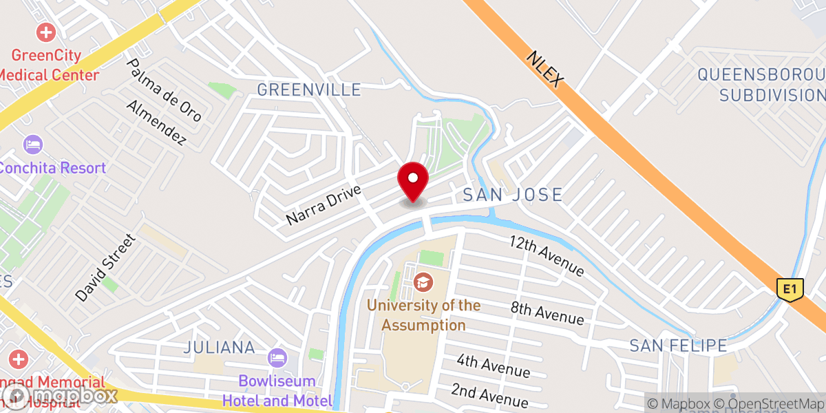 Map showing location of St. Joseph Parish