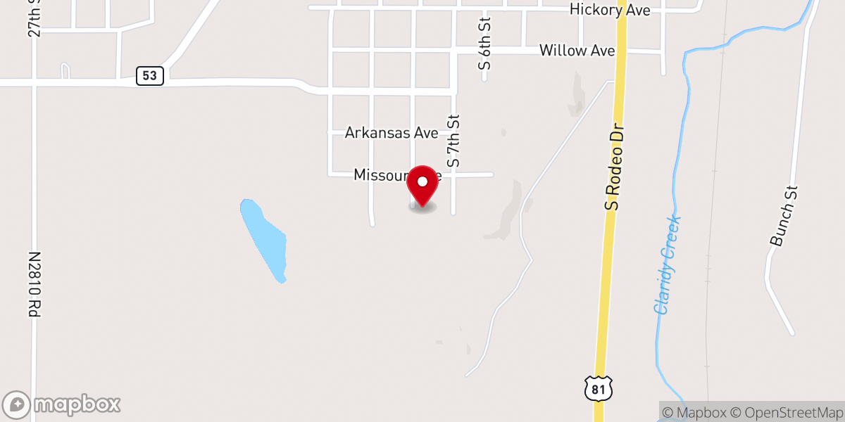 Map showing location of Christian Helping Hands of Comanche