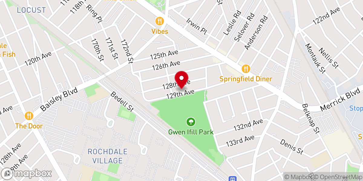 Map showing location of Greater Springfield Community Church - Food Distribution Center