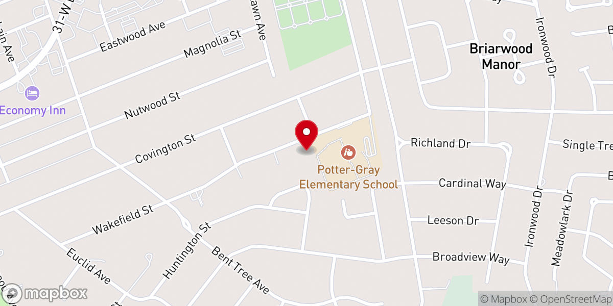 Map showing location of Covenant Ministries Baptist Church