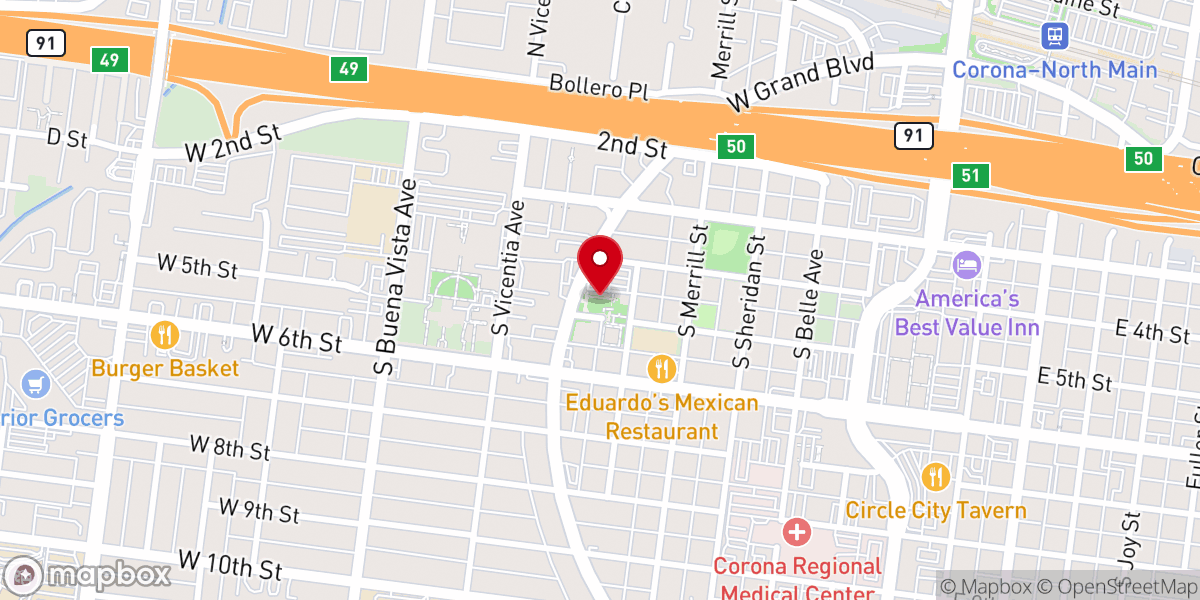 Map showing location of St. Edwards Catholic Church