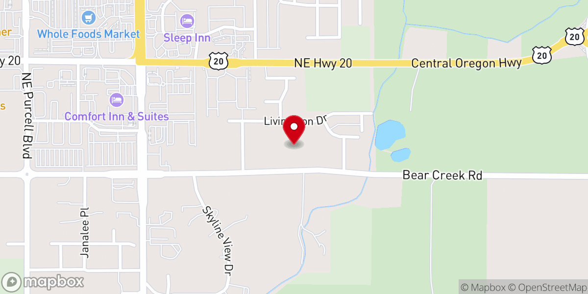 Map showing location of Water Church