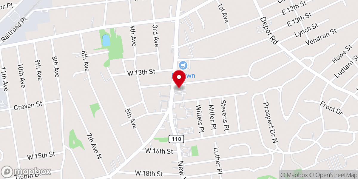 Map showing location of Huntington Assembly of God