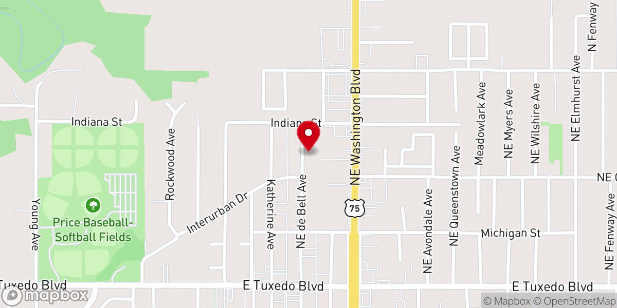 Map showing location of New Beginings Family Church