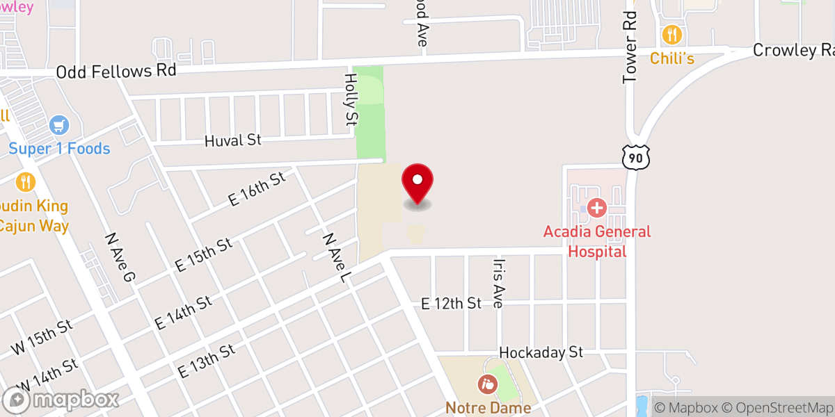 Map showing location of Northside Assembly of God Church