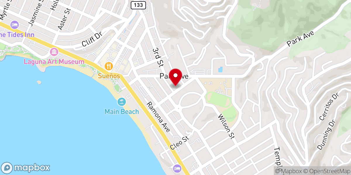 Map showing location of Church By the Sea