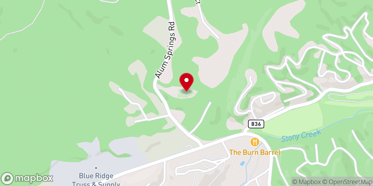 Map showing location of Powder Springs Church