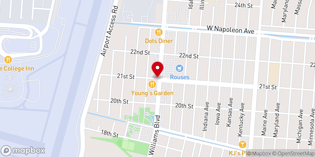 Map showing location of Community Missionary Baptist Church