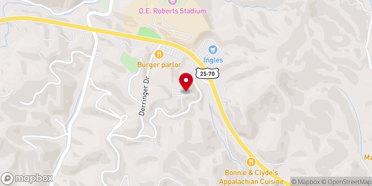 Map showing location of Calvary Worship Center Church of God