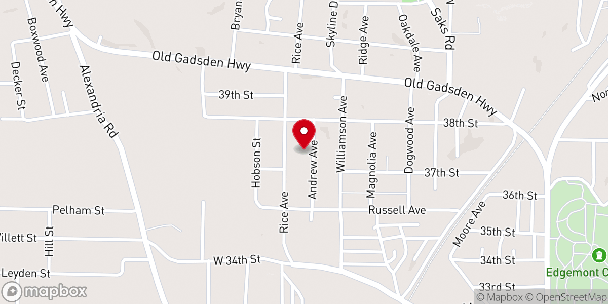 Map showing location of New Canaan Missionary Baptist Church