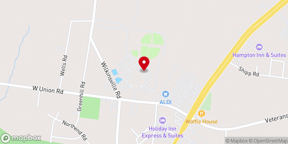 Map showing location of First Baptist Church Activity Center