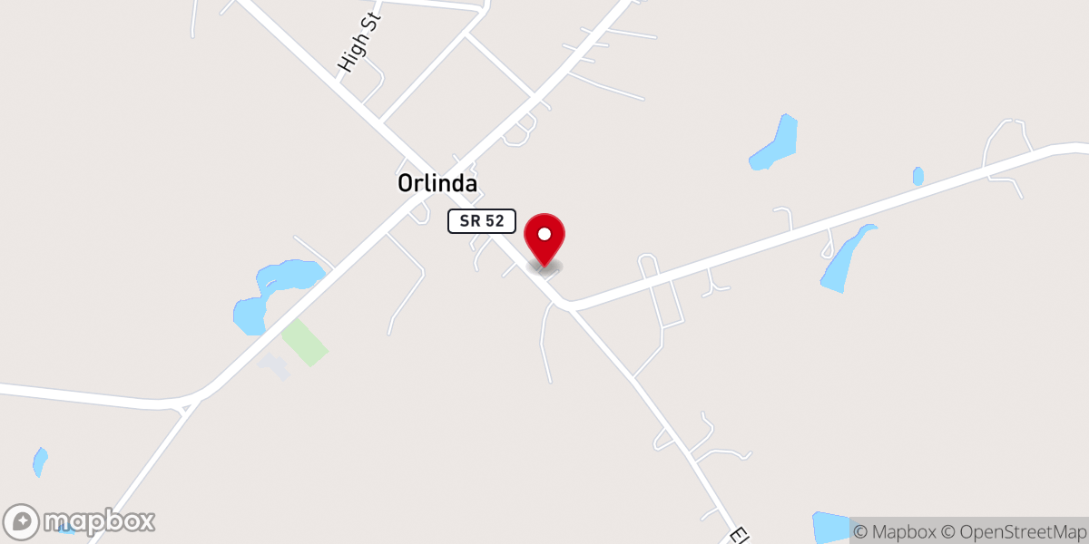 Map showing location of Orlinda Church Of Christ