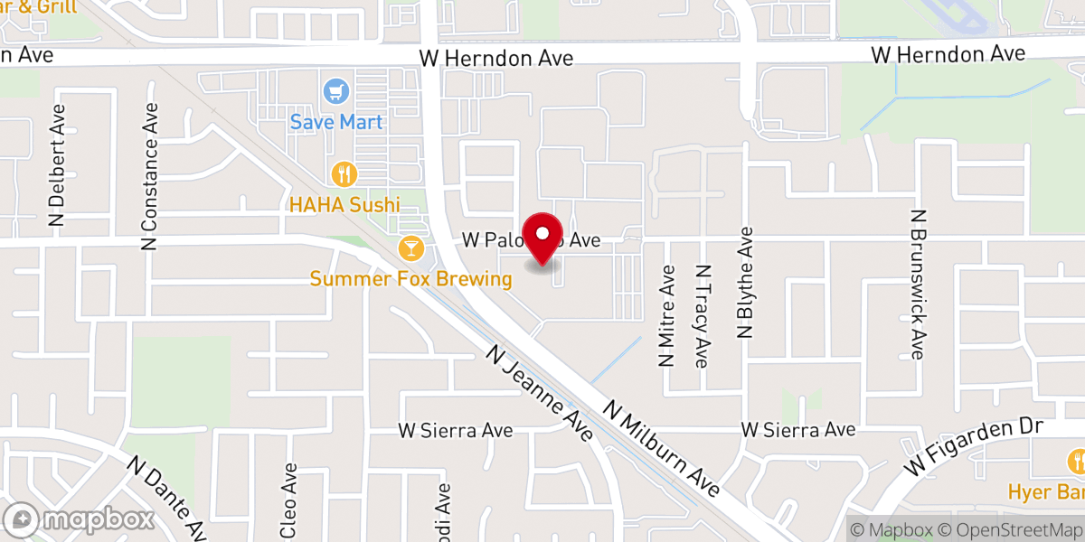 Map showing location of Northpointe Community Church - Milburn Campus