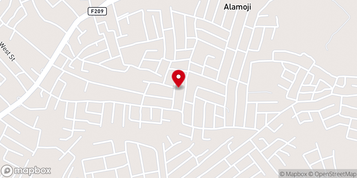 Map showing location of Christ Apostolic Church,Orisun Aanu