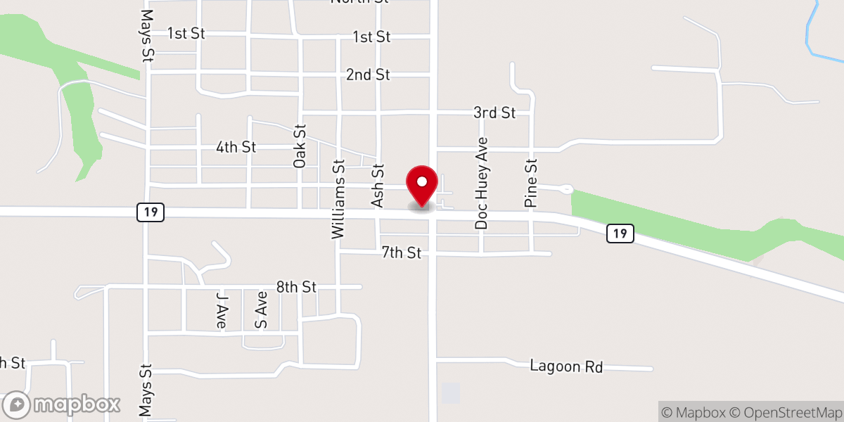 Map showing location of Story Baptist Church