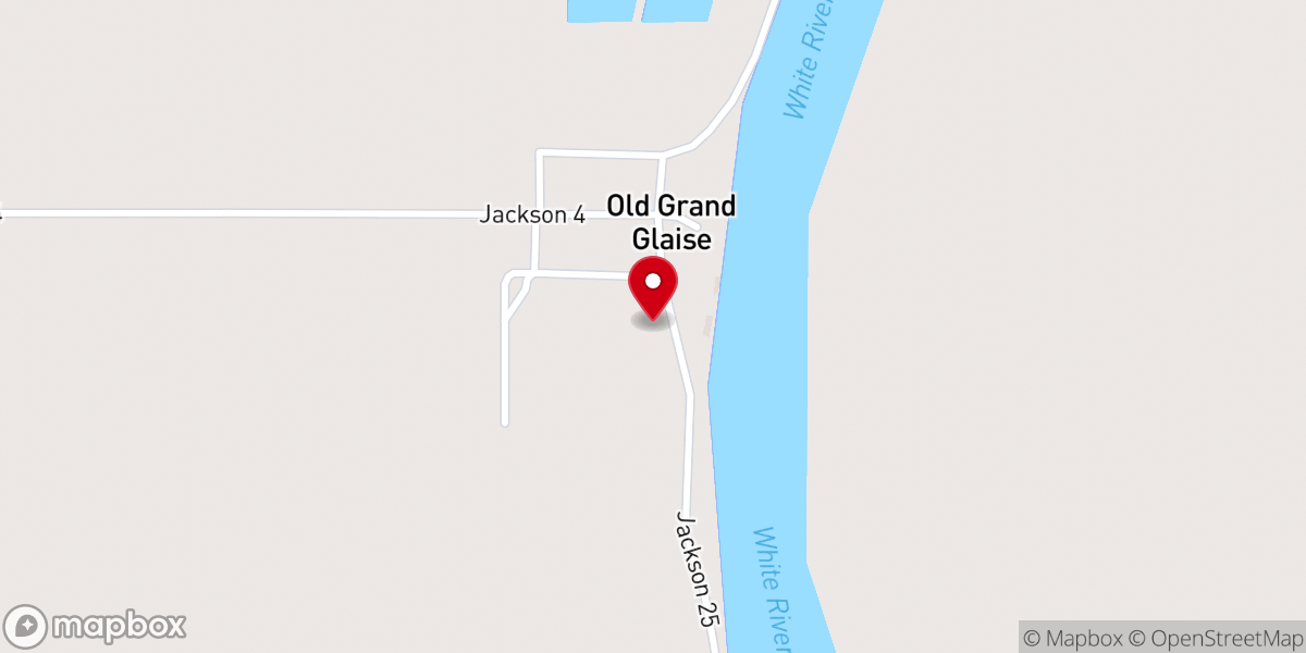 Map showing location of Old Glaise Missionary Baptist Church