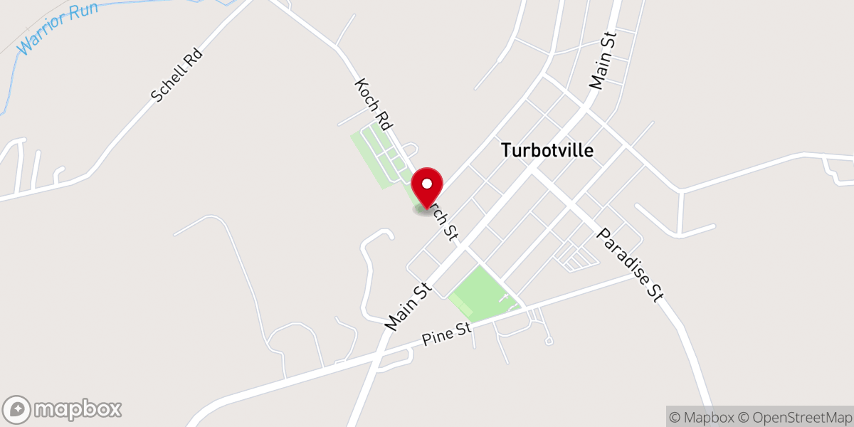 Map showing location of Warrior Run Adult Daycare