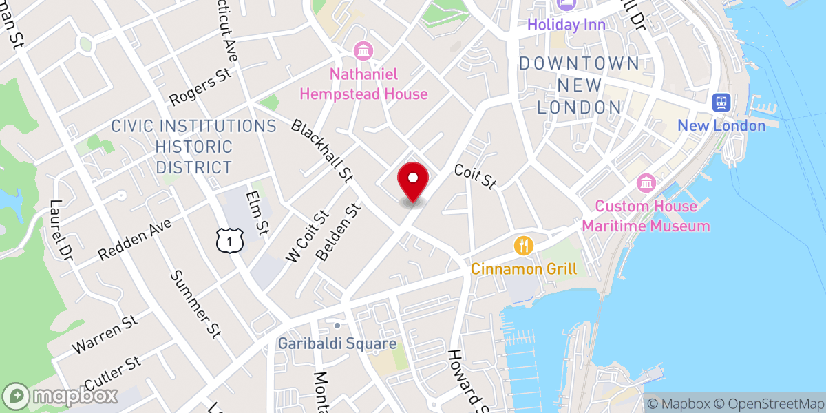 Map showing location of Misión New London Church Inc