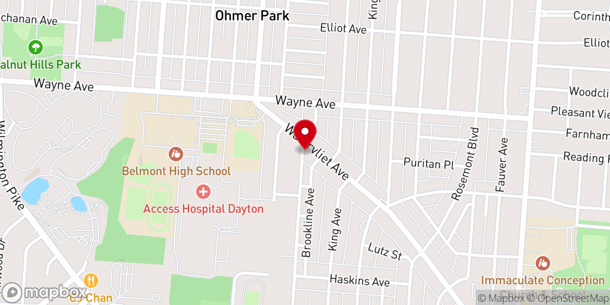 Map showing location of Wesleyan Evangelistic Church