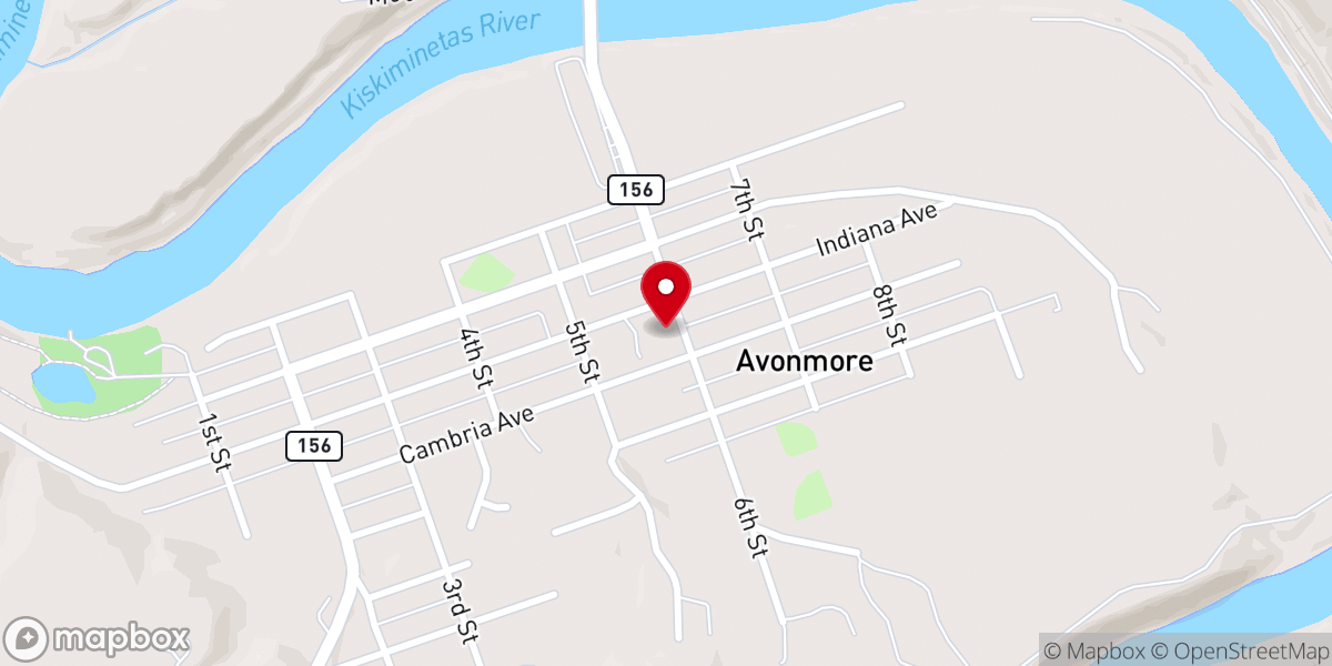 Map showing location of First Presbyterian Church