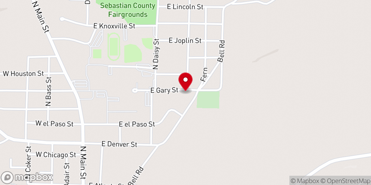 Map showing location of Liberty Missionary Baptist Church