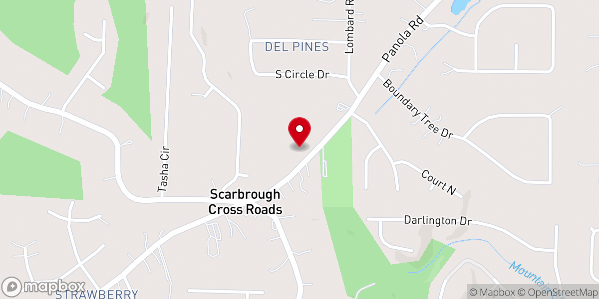 Map showing location of Second Birth Baptist Church