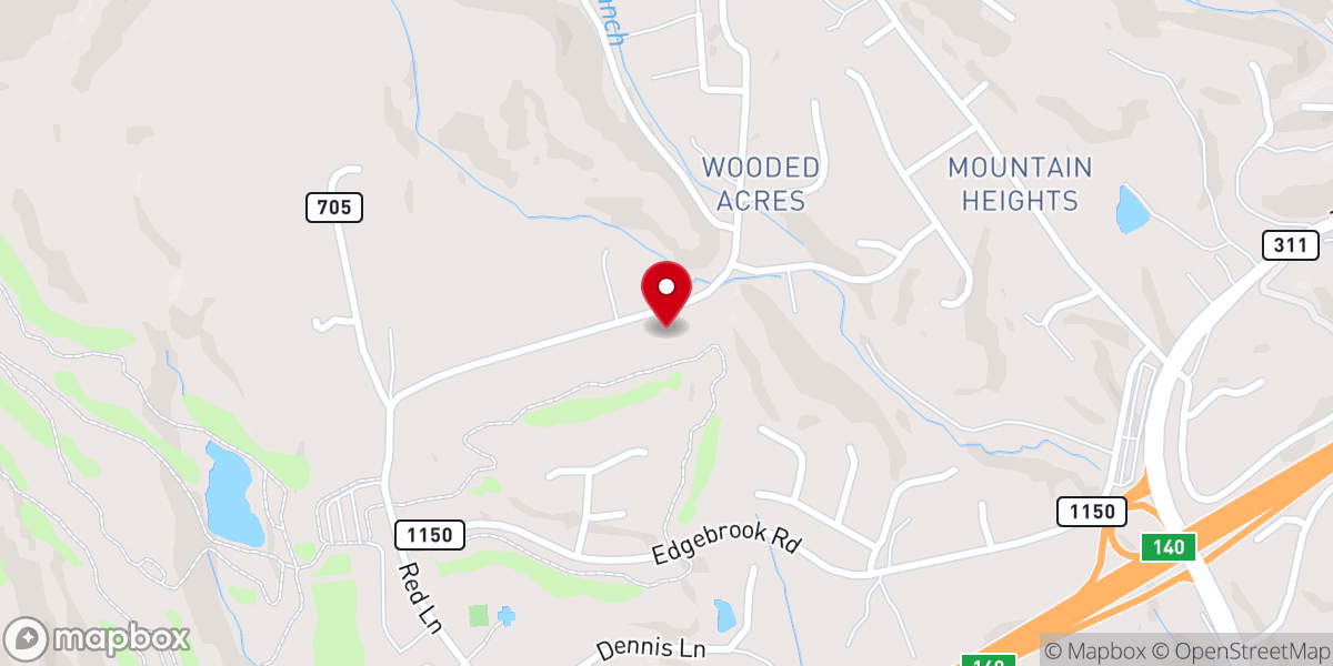 Map showing location of Bethel Assembly of God