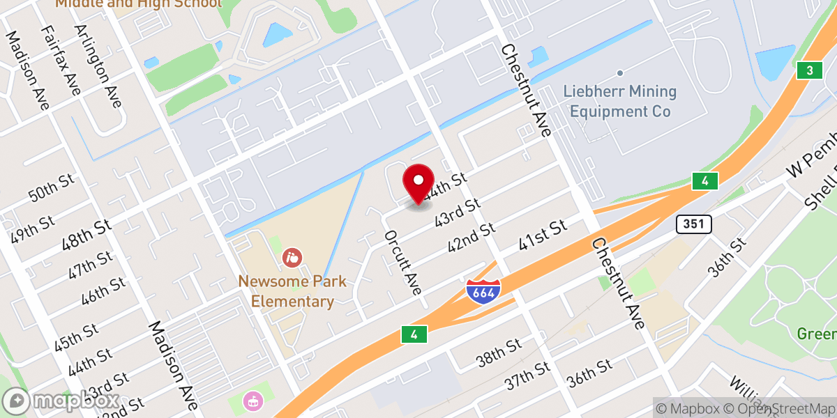 Map showing location of Family Light Baptist Church