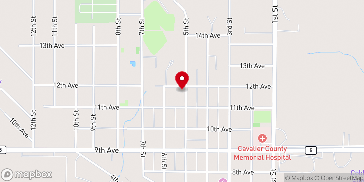 Map showing location of First Baptist Church