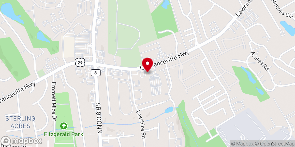 Map showing location of Amazing Grace Baptist Church