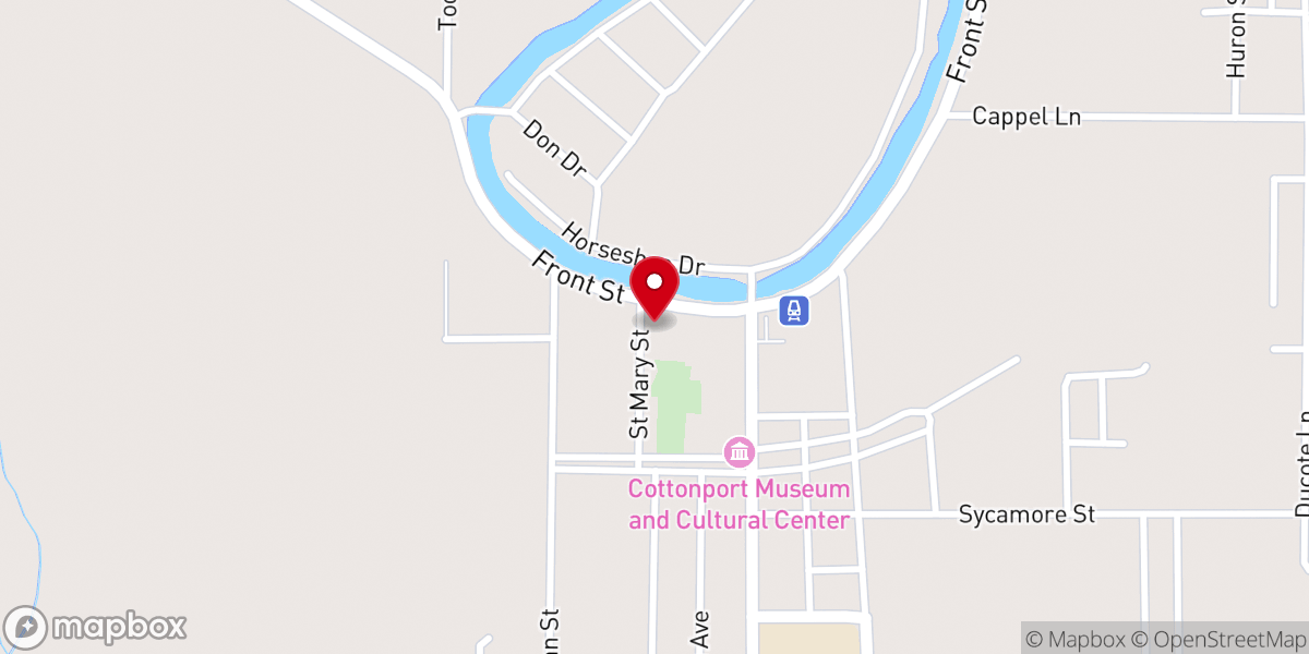 Map showing location of St Mary's Catholic Church