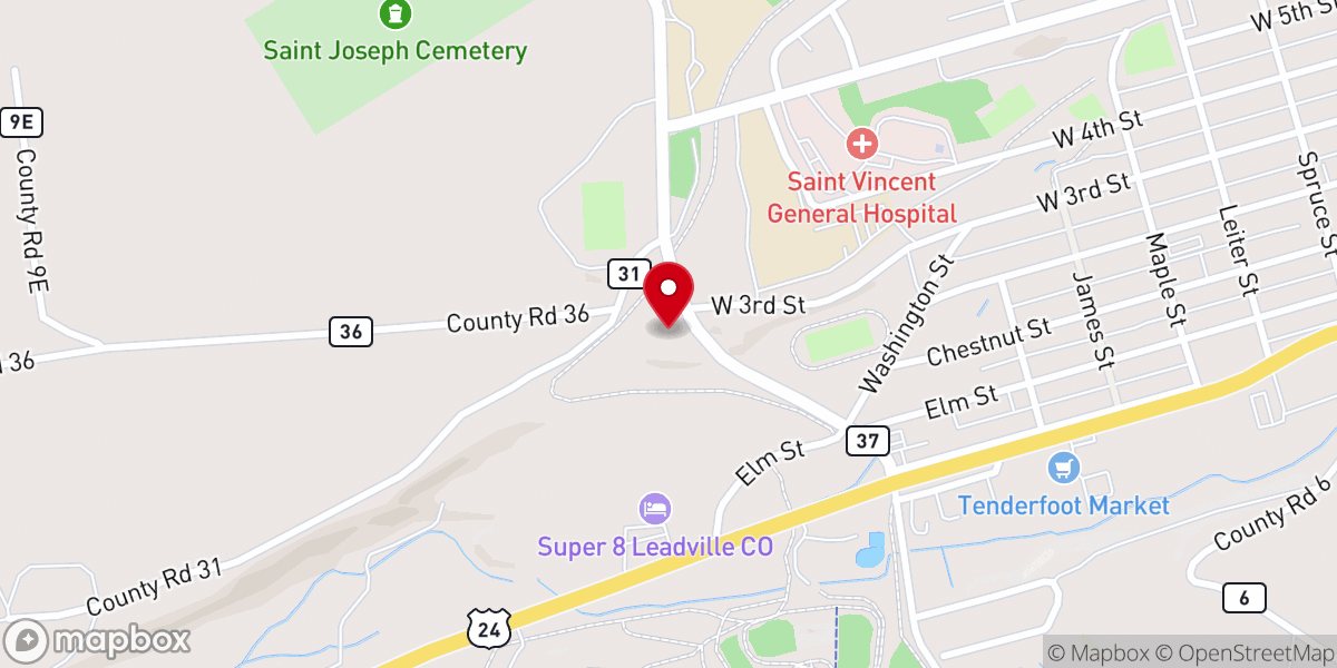Map showing location of First Presbyterian Church