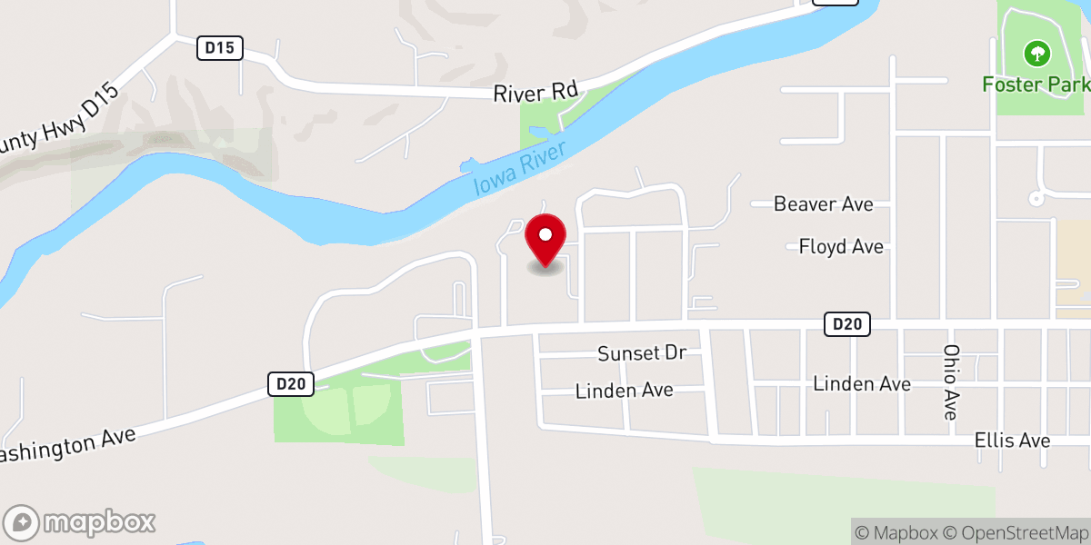 Map showing location of Immanuel Lutheran Church