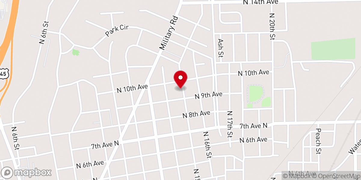 Map showing location of Fifteenth Street Church-God