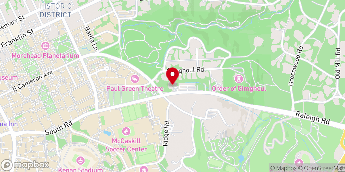 Map showing location of Chapel Hill Friends Meeting