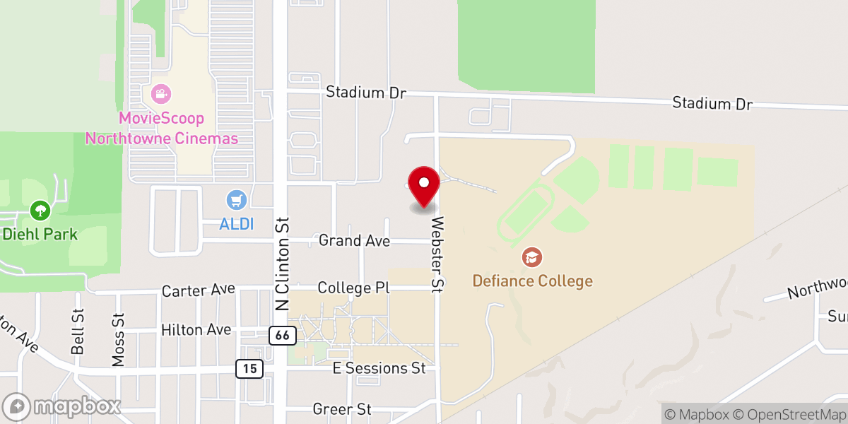 Map showing location of St John United Church-Christ