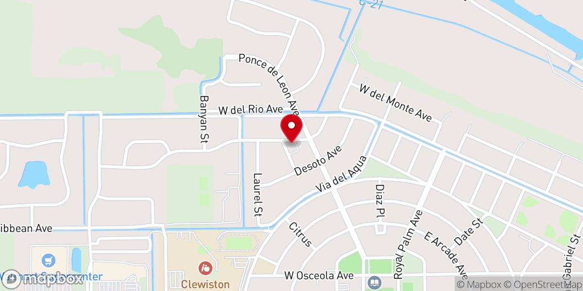 Map showing location of Faith Lutheran Church