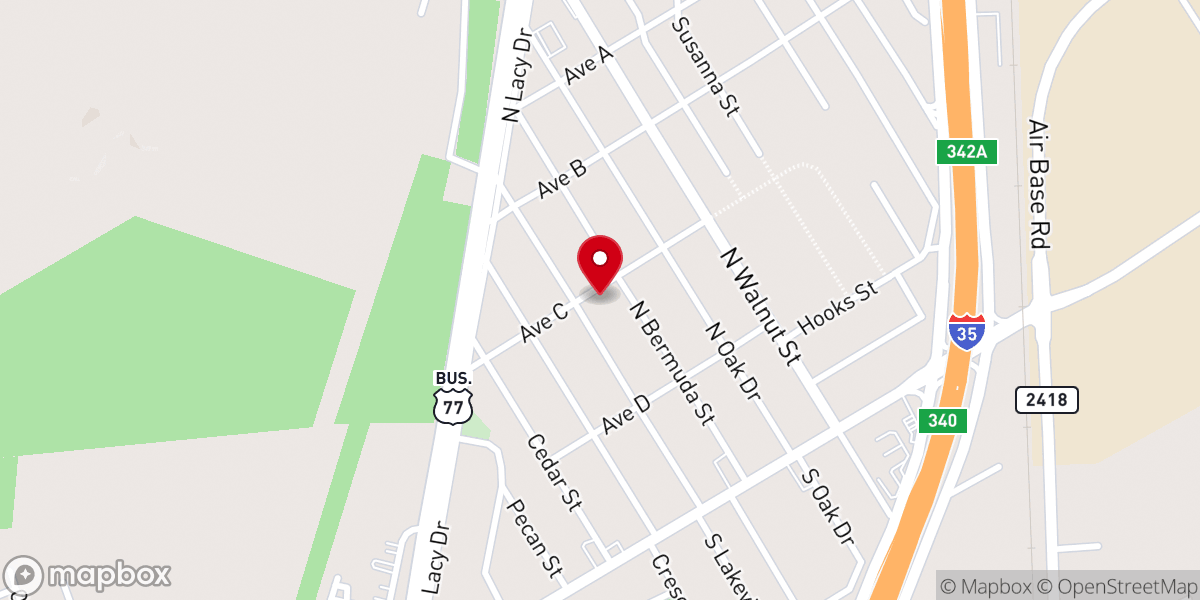 Map showing location of Lakeview United Methodist Church