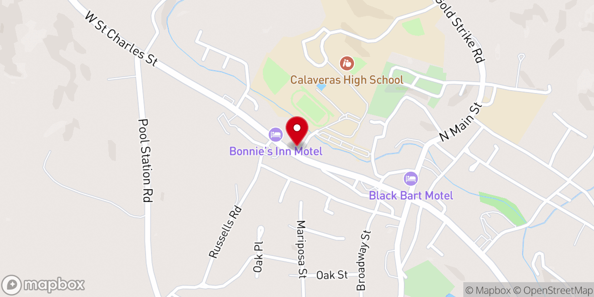 Map showing location of San Andreas Memorial Chapel