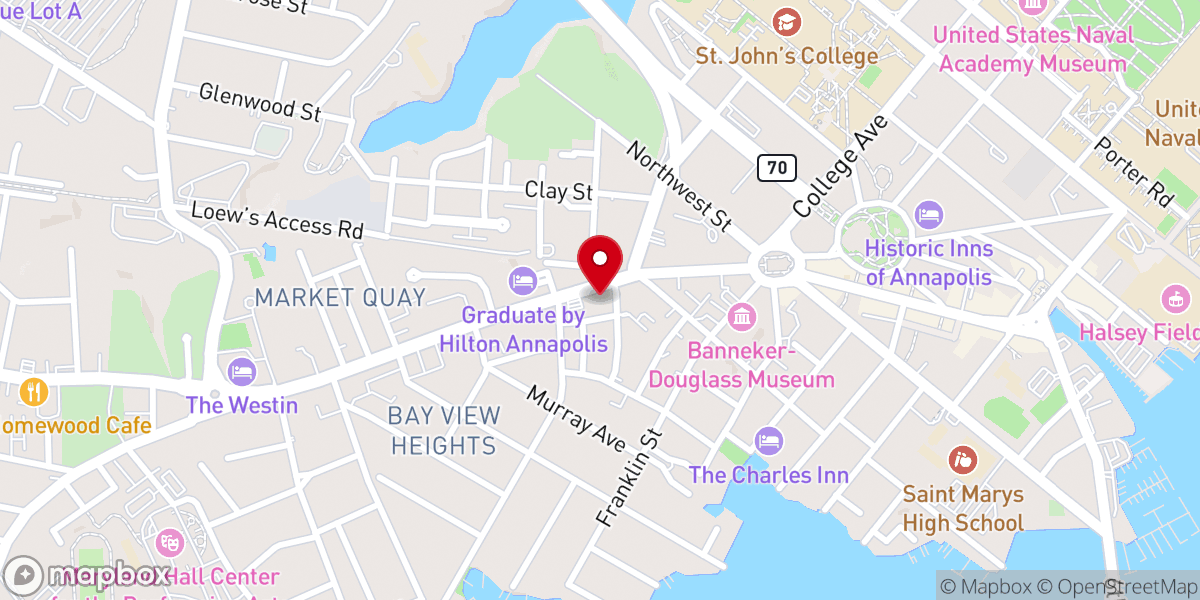 Map showing location of Asbury United Methodist Church Annapolis