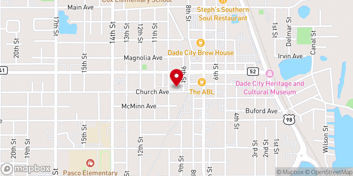Map showing location of Our Lady of Fatima Chapel