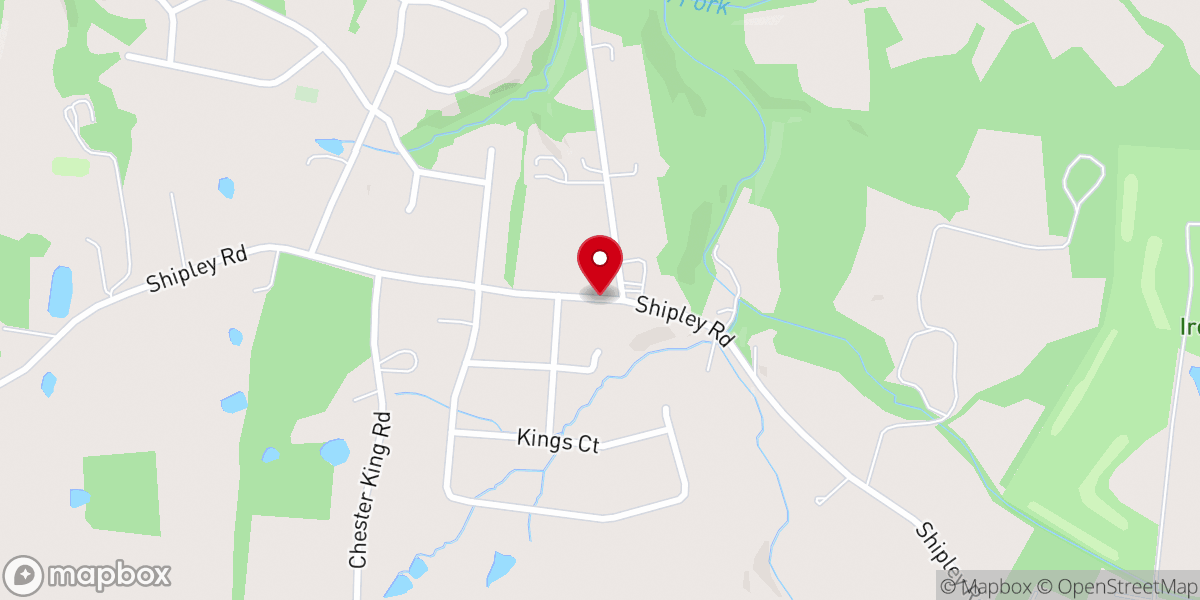 Map showing location of Knight's Chapel Freewill Baptist Church